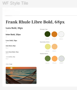 Design system — typography and color palette